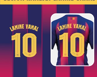 Lamine Yamal Barcelona Jersey Number 10, Vector Files (digital