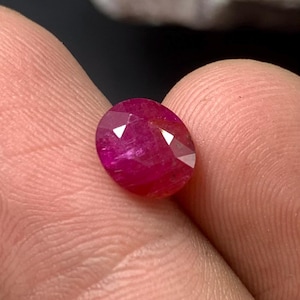 Natuurlijke robijnrode edelsteen 2,00 kt, onbehandeld/onverwarmd