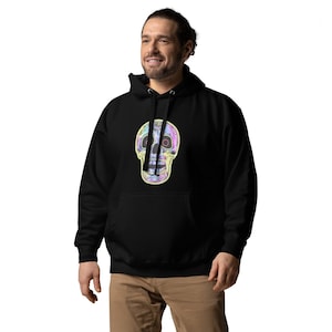 Unisex Skull Hoodie - Psychedelic Gothic Street Wear