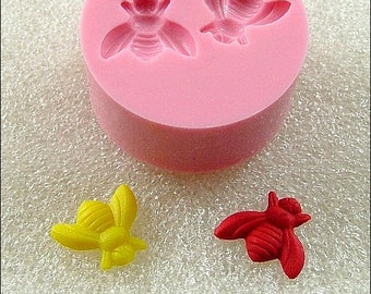 Tiny Bees Flexible Mini Mold/Mould (10mm) fondant,  polymer clay, Sculpey III, Fimo and Premo Clay) (131)