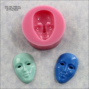 Face Mask Mold Silicone Mould Resin Polymer Clay Fondant Chocolate Wax (339)