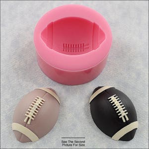 Football  Silicone Mold Cupcake Topper, Chocolate, Resin, Polymer Clay, Wax, Candy (344)