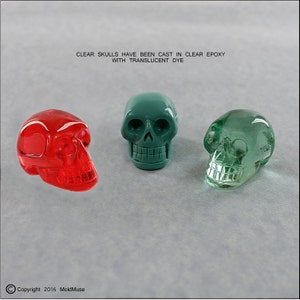 Skull Mold 3D Silicone Mould Crystal Skull for soap, resin, chocolate, polymer clay, wax 293 image 2