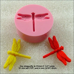 Dragonfly Flexible  Mold/Mould (21mm) for fondant, chocolate, wax,  resin,  pmc,  polymer clay) (116)