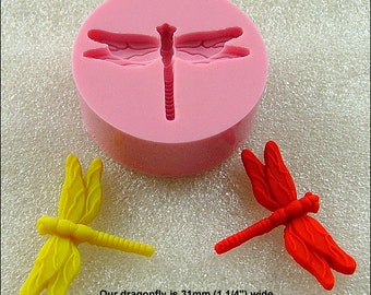 Dragonfly Flexible  Mold/Mould (21mm) for fondant, chocolate, wax,  resin,  pmc,  polymer clay) (116)