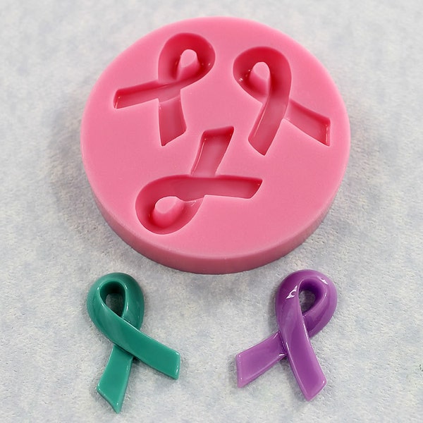 Awareness Ribbon Mold Silicone Mould Resin Polymer Clay Fondant Candy Wax (340)