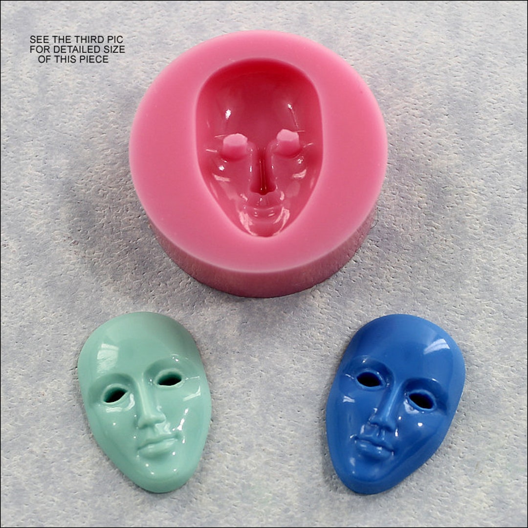 Face Mold Silicone Mould Resin Polymer Clay - Etsy