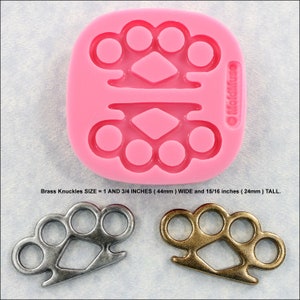 Brass Knuckles Silicone Mold Mould Resin  Jewelry Steampunk (348)