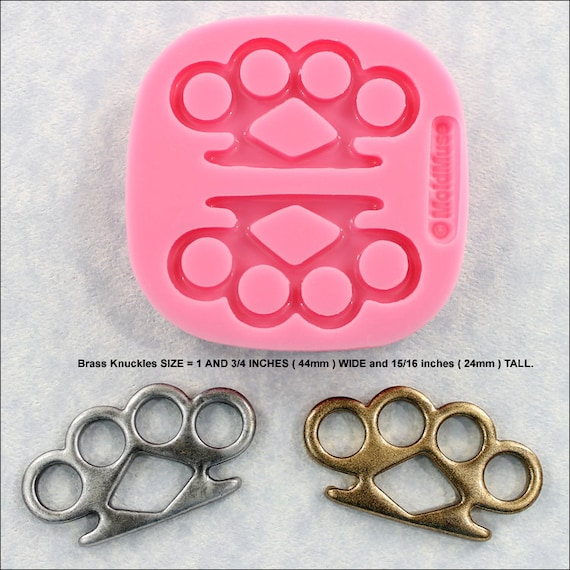 Brass Knuckles Silicone Mold Mould Resin Jewelry Steampunk (348