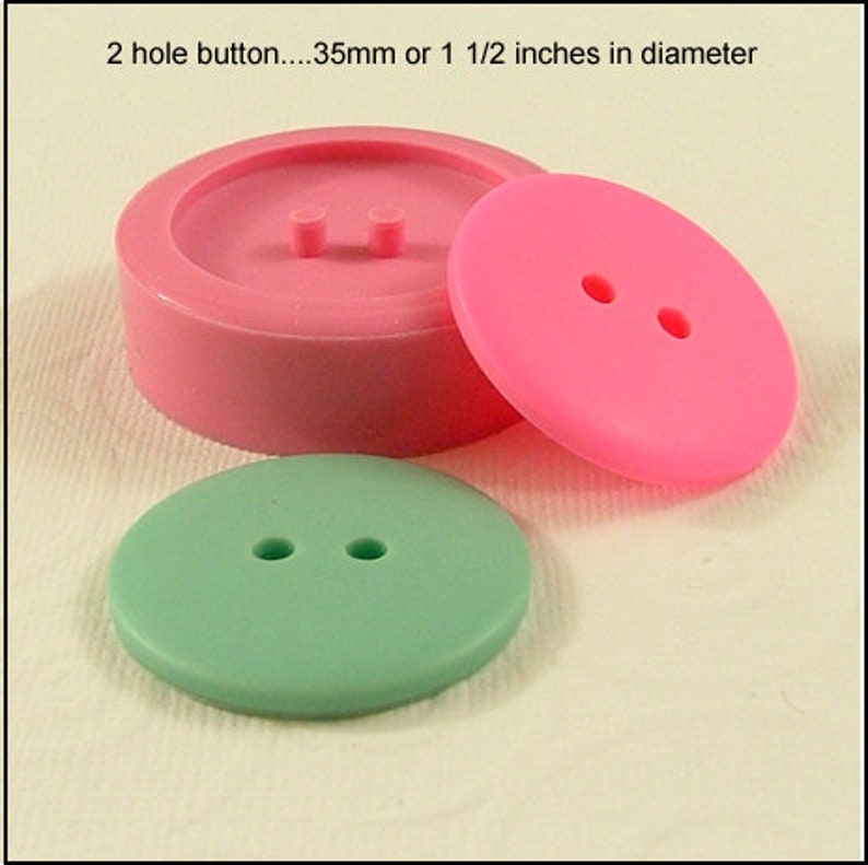 Big Large Button Flexible Silicone Mold/Mould 35mm for Crafts, Jewelry, Scrapbooking, Sewing resin, paper, pmc, polymer clay 234 image 1