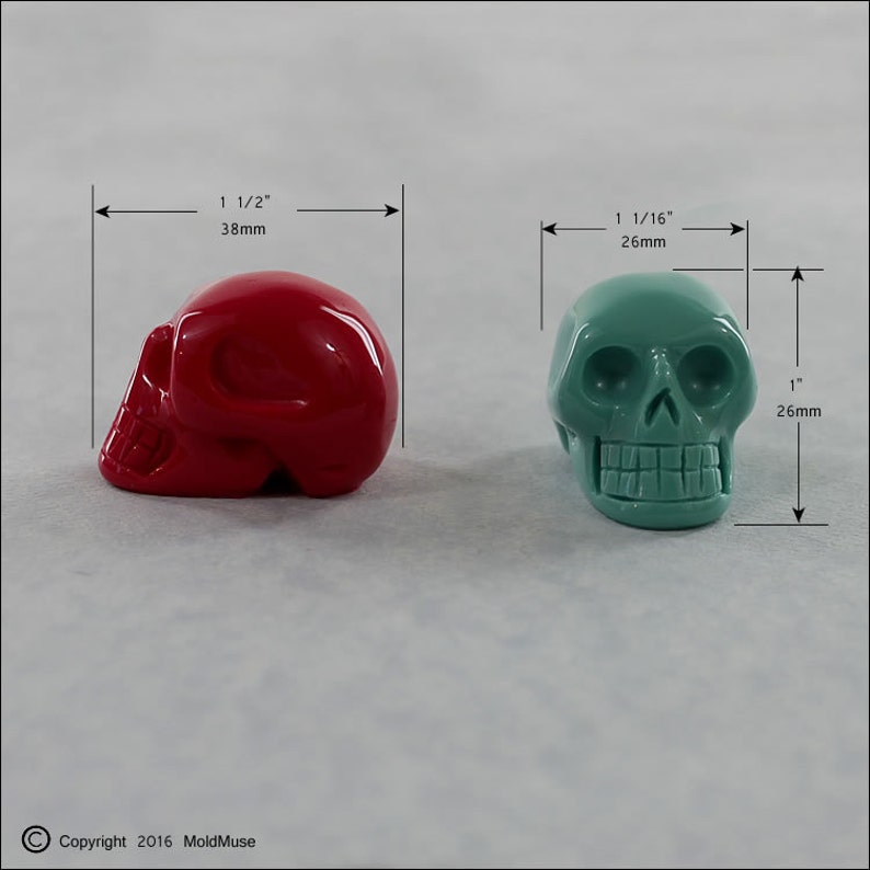 Skull Mold 3D Silicone Mould Crystal Skull for soap, resin, chocolate, polymer clay, wax 293 image 3