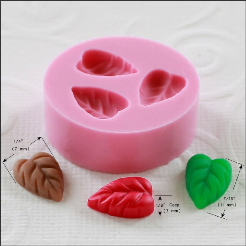 Silicone Mold Leaf Leaves Polymer Clay Resin Pmc Jewelry Etsy
