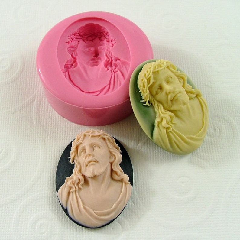 Silicone Mold Skull Cameo Jewely Making Esin Polyme Clay