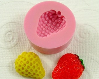 Strawberry Flexible Mini Mold/Mould (20mm) for Crafts, Jewelry, Scrapbooking, Miniature Food (resin,  pmc, Utee, polymer clay) (149)