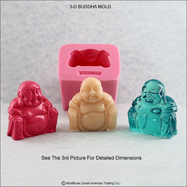 BUDDHA 3D SILICONE MOLD 3 Dimensional Mold #370