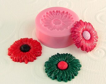 Flower Mold Resin, Polymer Clay Flexible Mold/Mould (23mm)for Crafts, Jewelry, Scrapbooking  (253)