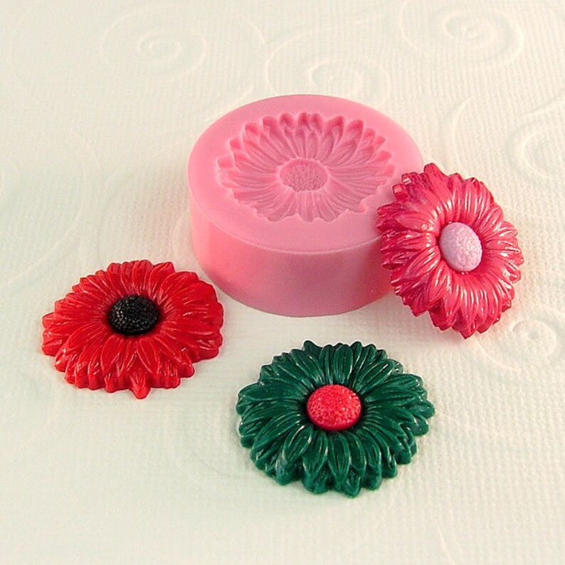 Flower Mold Resin Polymer Clay Flexible Mold/Mould 23mmfor Etsy