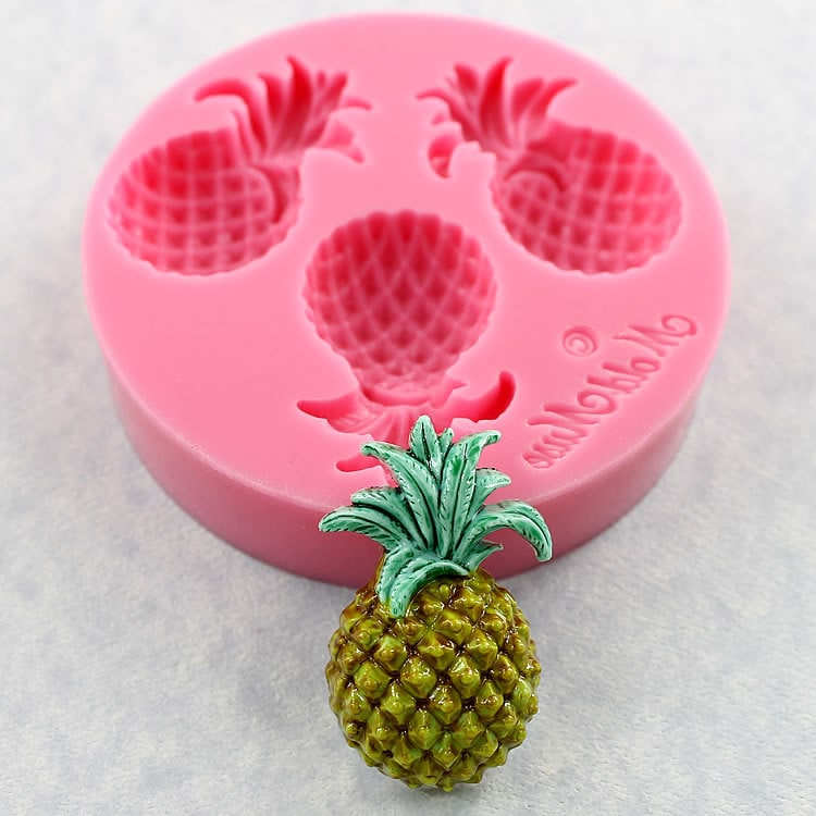Pineapple Cake Mold Silicone Mold for Candy Chocolate Bakeware Mould 12 Cavity 