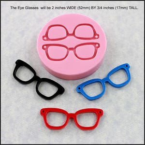 Eye glasses Mold Mould Silicone Nerd Geek Resin Mold (302)