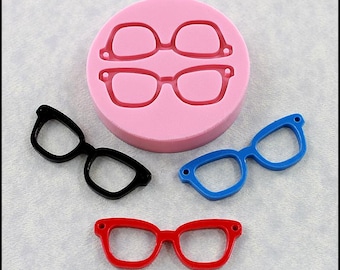 Eye glasses Mold Mould Silicone Nerd Geek Resin Mold (302)