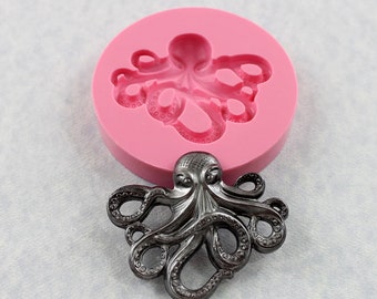 Octopus Silicone Mold Mould Resin Polymer Clay Wax PMC Fondant Candy Chocolate (334}