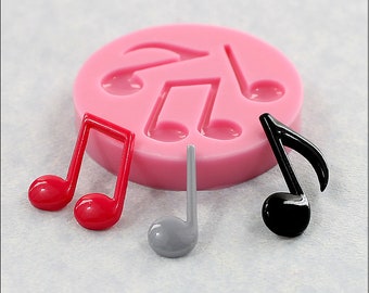 Musical Notes Mold Mould for Resin, Fondant, Candy, Wax, Polymer Clay, Chocolate (362)