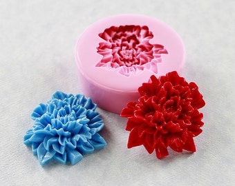 Silicone Flower Mold Mould Flexible Push Mold polymer clay, resin, pmc, jewelry, embellishment (297)