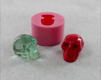 Skull Mold 3D Silicone Mould Crystal Skull for soap, resin, chocolate, polymer clay, wax (293)