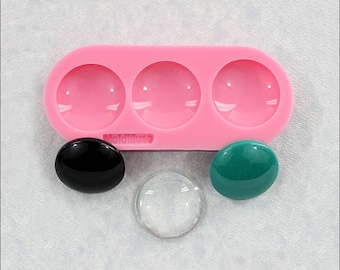 Dome Mold Cabochon 1 inch resin, chocolate, polymer clay, wax melts  (364)