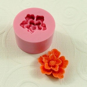 Mold Sakura Flower Cabochon Flower  Mould (22mm) fondant, chocolate, candy, resin,  pmc, polymer clay) (155)