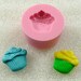 Mini Kawaii Cupcake Flexible Mini Mold/Mould (17mm) for Crafts, Jewelry, Scrapbooking, Miniature Food (resin,  pmc,  polymer clay) (127) 