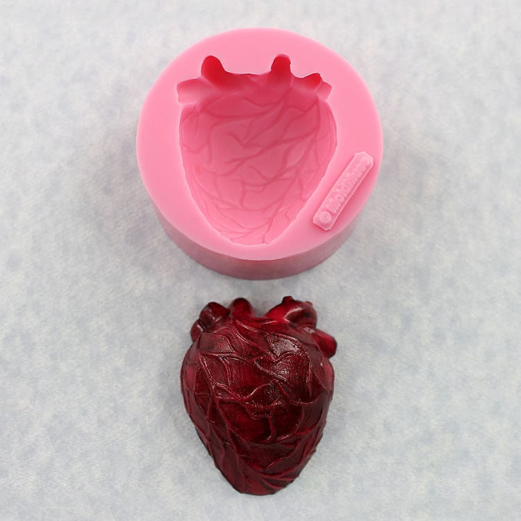 Large Anatomical Heart Silicone Mold 345 