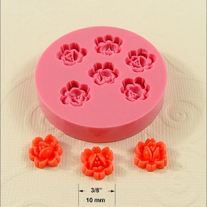 Rose Flower Mold Cabochon Flexible Silicone Mould 35mm for Crafts, Jewelry,  Soap, Resin, Pmc, Polymer Clay, Fondant, Chocolate 223 