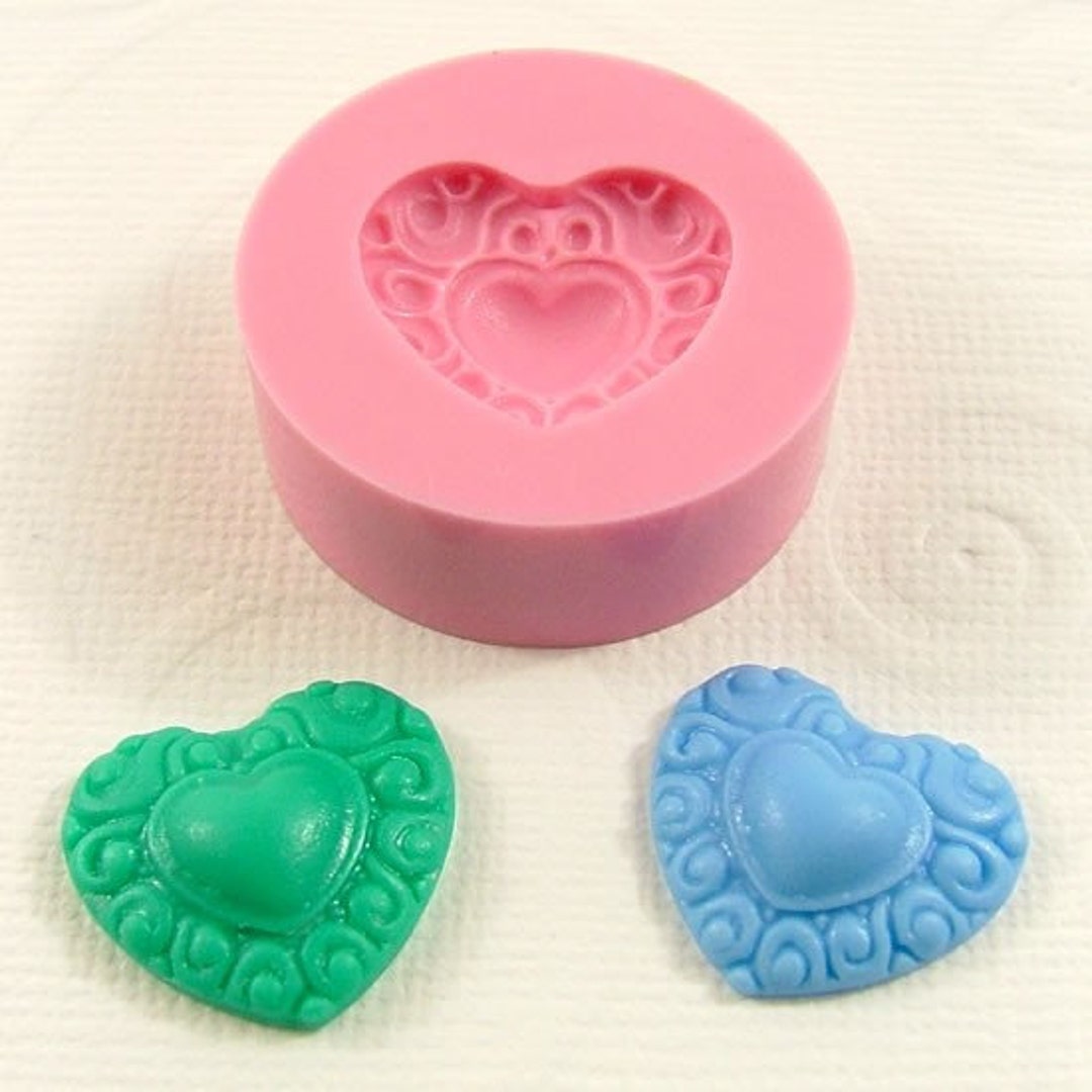 Rose Flower Mold Cabochon Flexible Silicone Mould 35mm for Crafts