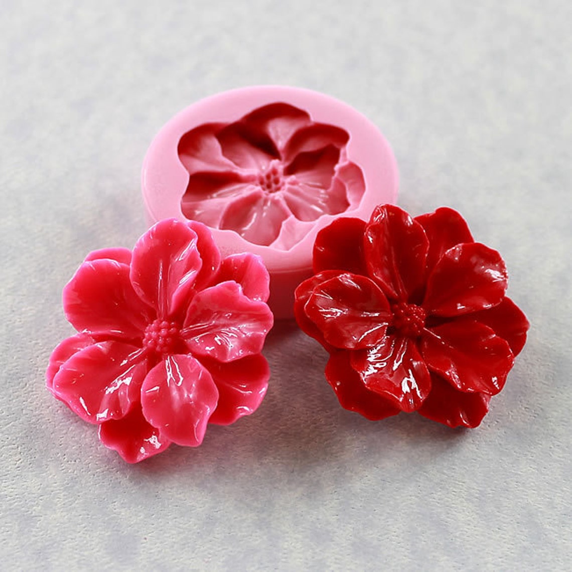 Flower Mold Big and Bold Silicone Mold Resin Polymer Clay Etsy