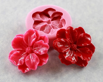 Flower Mold Big and Bold Silicone Mold resin, polymer clay, pmc, jewelry, chocolate, fondant, candy (296)