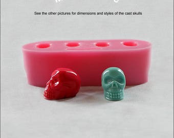 Small Skull Mold 3D resin candy clay chocolate (368)