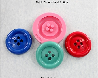 Huge Button Mold 2.5 inches full size soap mold, resin, candy, polymer clay, fondant (365)