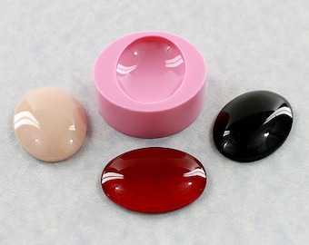 Cabochon Dome Mold Mould Cameo  for 38mm X 28mm settings Resin Polymer Clay Wax Chocolate (322)