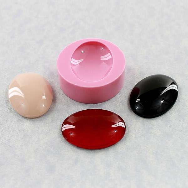 Cabochon Dome Mold Mould Cameo  for 38mm X 28mm settings Resin Polymer Clay Wax Chocolate (322)