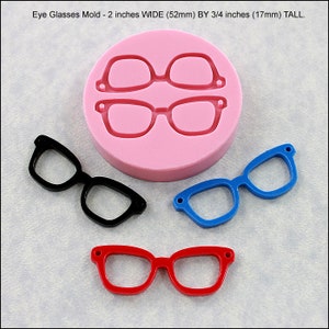 Eye glasses Mold Mould Silicone Nerd Geek Resin Mold 302 image 1