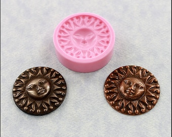 Rose Flower Mold Cabochon Flexible Silicone Mould 35mm for Crafts