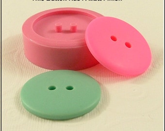 Big Large Button Flexible Silicone Mold/Mould (35mm) for Crafts, Jewelry, Scrapbooking, Sewing (resin, paper,  pmc, polymer clay) (234)