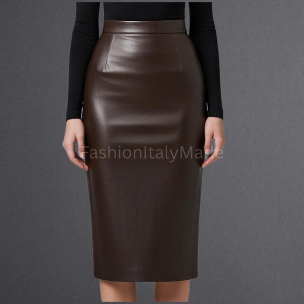 Leather Pencil Skirt main image 1