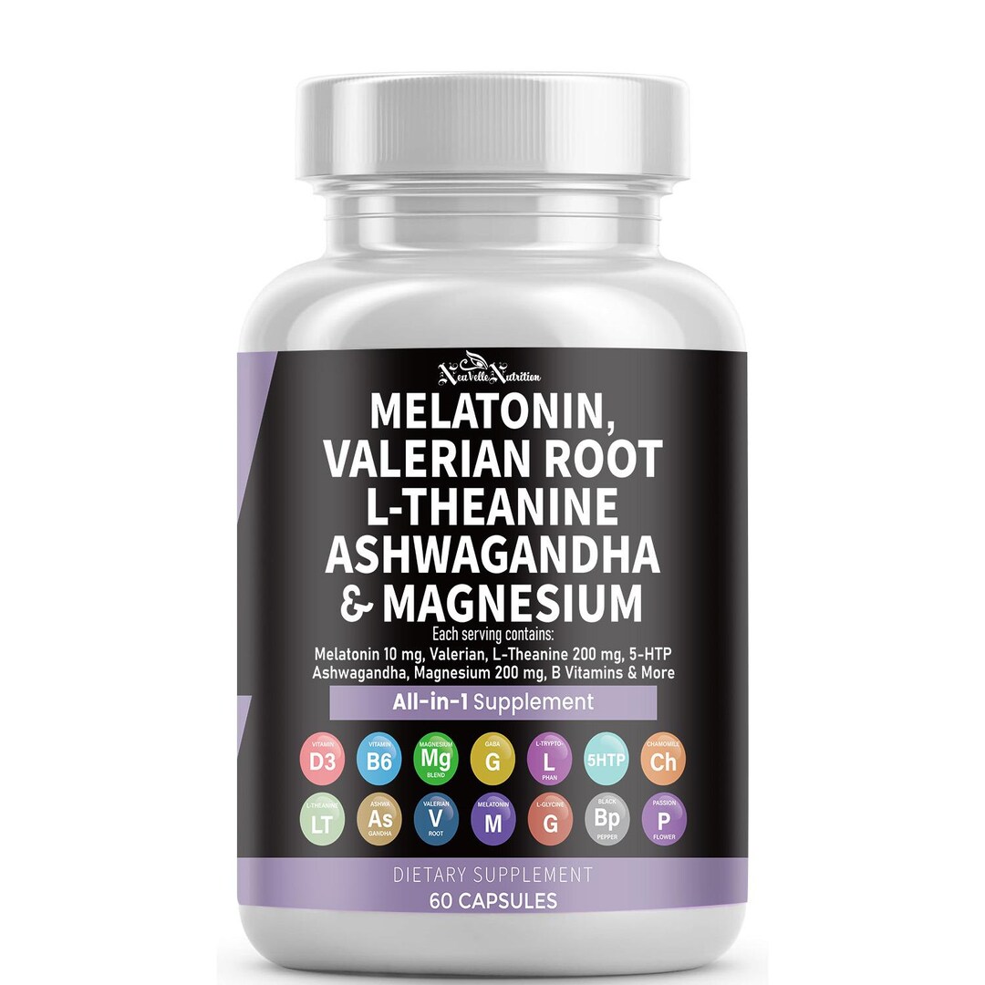 Melatonin Valerian Root Ashwagandha Supplement: Calming Sleep Aid - Etsy