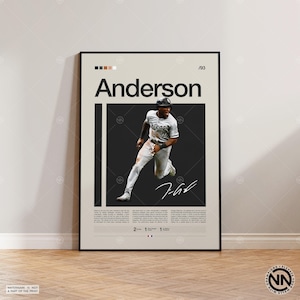 Tim Anderson Poster, Chicago White Sox, Baseball Drucke, Sport Poster, Geschenk für Baseballspieler, Baseball Wandkunst, Sport Schlafzimmer Poster