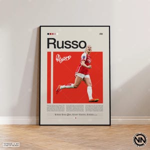 Poster Alessia Russo, Engelse voetballer, poster Arsenal, poster sport, poster voetbalspeler, kunst aan de muur voetbal, posters sportslaapkamer