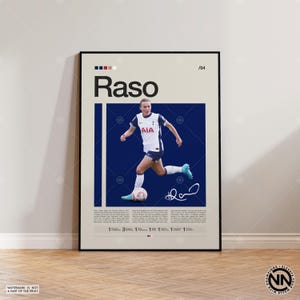 Hayley Raso Poster, Australia Footballer, Real Madrid Poster, Sports Poster, Football Player Poster, Soccer Wall Art, Sports Bedroom Posters