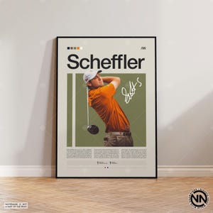 Scottie Scheffler Poster, Golf Poster, Motivational Poster, Sports Poster, Modern Sports Art, Golf Gifts, Mid Century Modern, Golf Wall Art