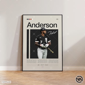 Tim Anderson Poster, Chicago White Sox, Baseball Drucke, Sport Poster, Geschenk für Baseballspieler, Baseball Wandkunst, Sport Schlafzimmer Poster